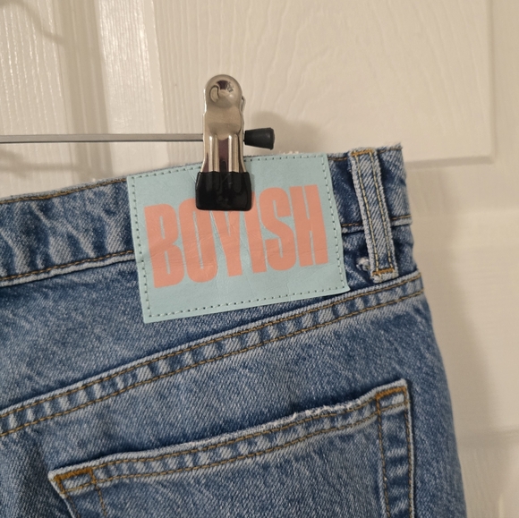 Boyish The Ziggy High Rise Relaxed Straight Leg Jeans In Silverado Size 28 - Picture 8 of 12